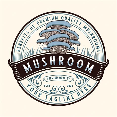 Premium Vector Mushroom Logo Emblem Design Organic Plant Mushroom