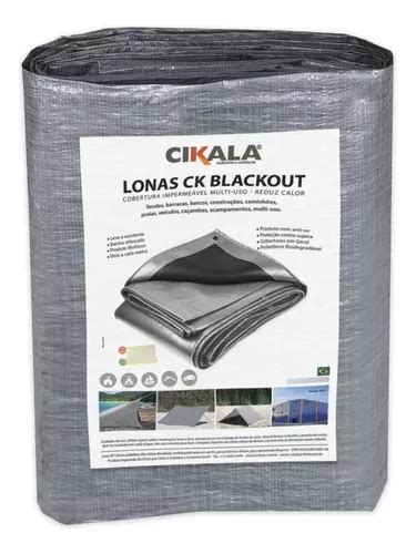 Lona Blackout Cinza Preta Ck Micras Imperme Vel X Mts