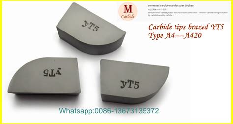 Cemented Carbide Tips Brazed Grade Yt Type A A A For Making