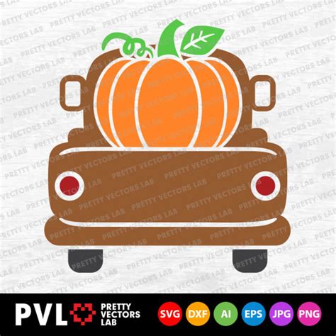 Pumpkin Truck Svg Vintage Truck Back Svg Fall Cut Files Etsy