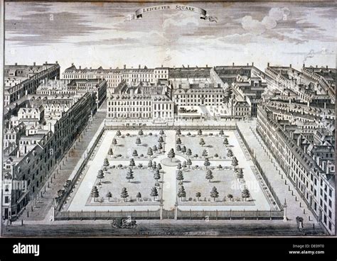 Birds Eye View Of Leicester Square Westminster London C1750 Artist