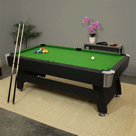 sunnydaze  foot pool table  ball return includes game accessories walmartcom walmartcom