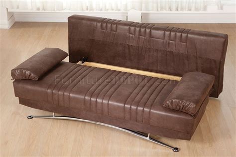 FANTASY Convertible Sofa Bed in Chocolate Microfiber by Istikbal