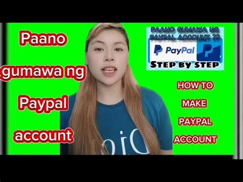 Paano Gumawa Ng Paypal Account Youtube