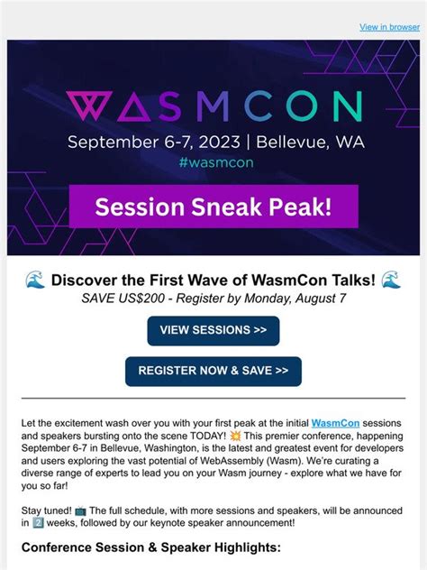 The Linux Foundation First Look WasmCon S Initial Lineup Of