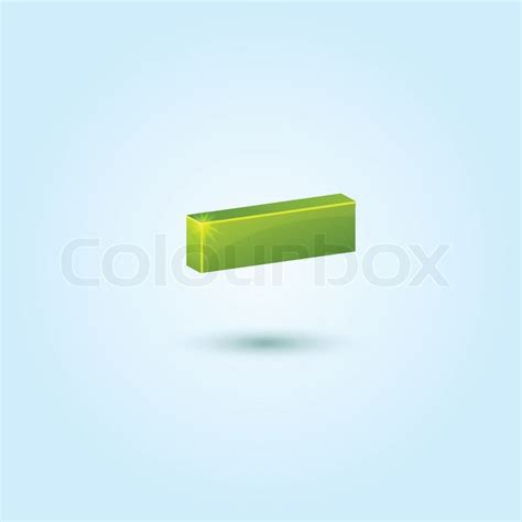 Green Minus Symbol Isolated On Blue Stock Vector Colourbox