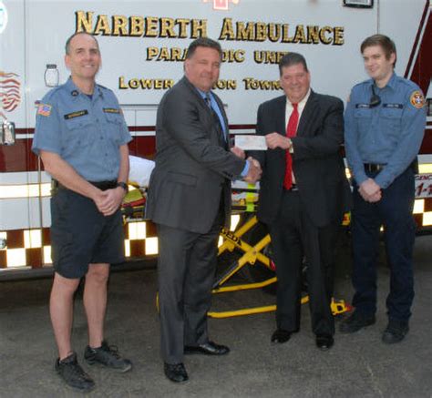 Narberth Ambulance Presented With Check By Main Line Healths Pre