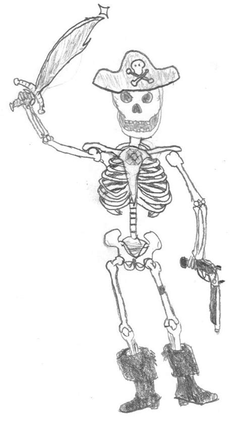 Pirate Skeleton Drawing at GetDrawings | Free download