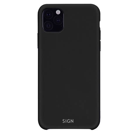 Sign Liquid Silicone Case För Iphone 11 Pro Max Svart