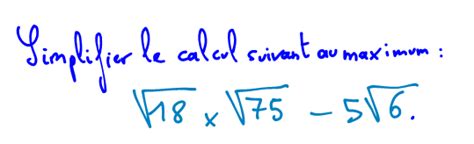 Calcul Avec Racine Carr E