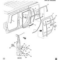 2003 2009 Hummer H2 RH Rear Door Hinge Fits Upper Or Lower New 15905609