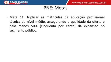 Aula 10 Plano Nacional De Educação Pne 2014 2024pdf