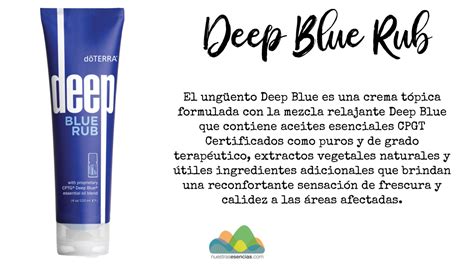 Nuestras Esencias Doterra On Twitter La Crema O Ung Ento Deep Blue Es