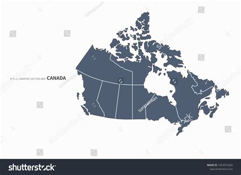 Graphic Vector Map Canada Detailed Canada Vector De Stock Libre De