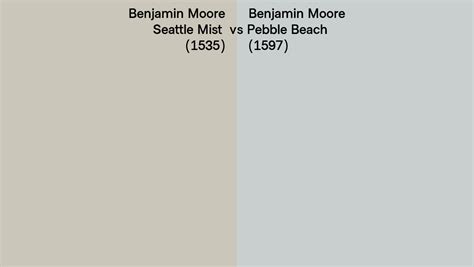 Benjamin Moore Seattle Mist Vs Pebble Beach Side By Side Comparison