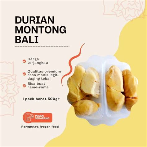 Jual Durian Montong Bali Frozen Halal Di Seller Rereputra Frozen Food