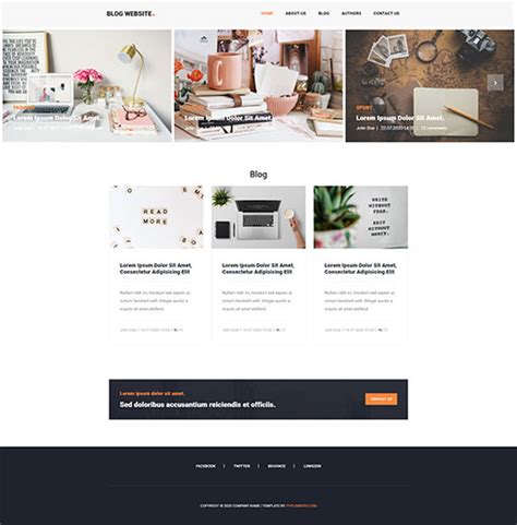 Blog Website Template | Free Blogger Template | PHPJabbers
