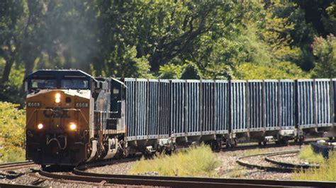 CSX 464 CW44AC Leads CSX M434 With A Nice K5LA Horn At Ridgefield Park