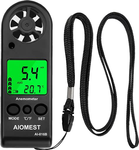 Digital Anemometer Mini Handheld Wind Speed Gauge Measuring Air Flow