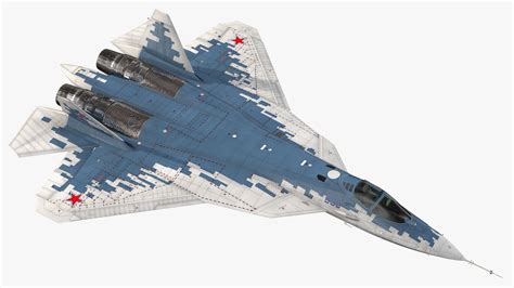 Vuelo Sukhoi Su 57 Camo Modelo 3d 189 3ds Fbx Max Lxo Obj Ma