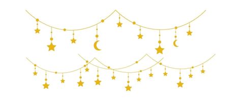 Estrellas colgantes elementos decorativos de luna y estrella para año