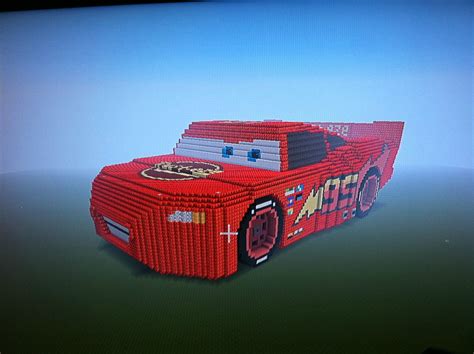 Minecraft Mega Build Lightning Mcqueen Minecraft Minecraft Car All