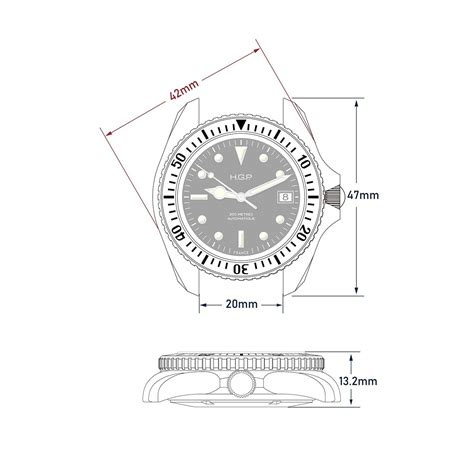 Diver 200m Automatic Diving Watch Hgp Dive Watches