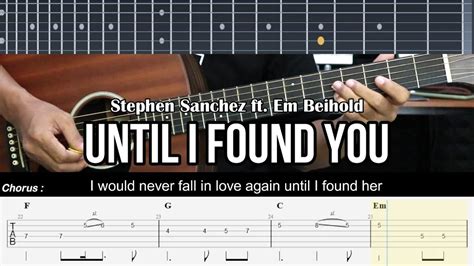 Until I Found You Stephen Sanchez Ft Em Beihold EASY Guitar