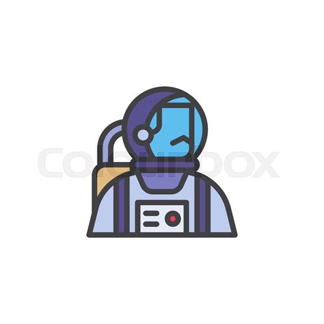 Astronaut avatar filled outline icon | Stock vector | Colourbox