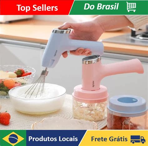 Mini Batedeira Port Til Sem Fio E Multi Processador De Alimentos Ovos