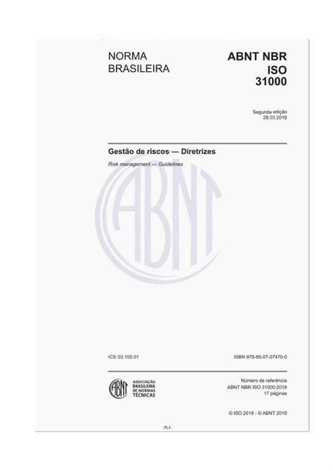 Pdf Abnt Iso Gest O De Riscos Diretrizes