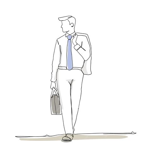 Premium Vector Hand Drawn Businessman Drawing Illustration