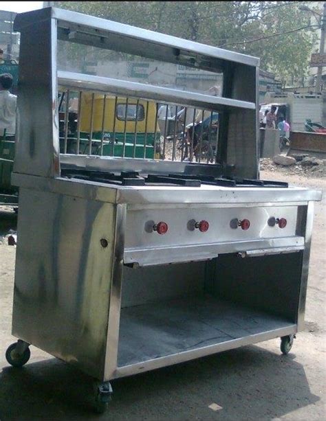 LPG Stainless Steel Chole Bhature Counter For Street Food Stall In