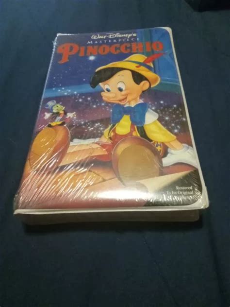 Pinocchio Vhs Walt Disney Masterpiece Vhs Clamshell New Factory