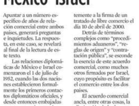 Las relaciones bilaterales entre Israel y México mexico