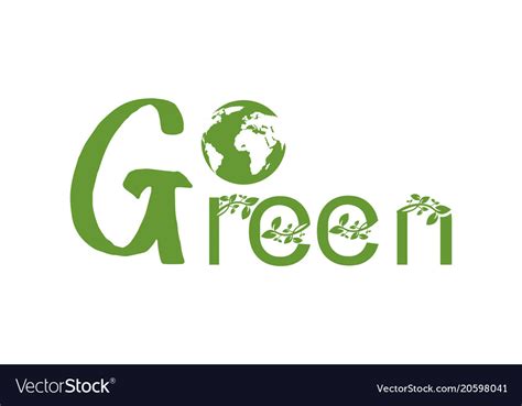 Go green logo Royalty Free Vector Image - VectorStock