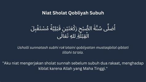 Niat Sholat Sunnah Sebelum Subuh Dan Tata Caranya Qobliyah Subuh