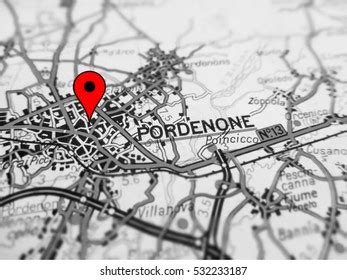 Pordenone City Over Road Map Italy Stock Photo 532233187 | Shutterstock