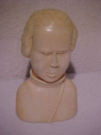 Small Ivory Bust Signed Asimbo