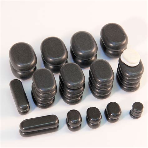 BODYNOVA Hot Stone Set 40 Teilig Yogamatten Bodhi Hot Stones Meditationskissen Shiatsu Matten