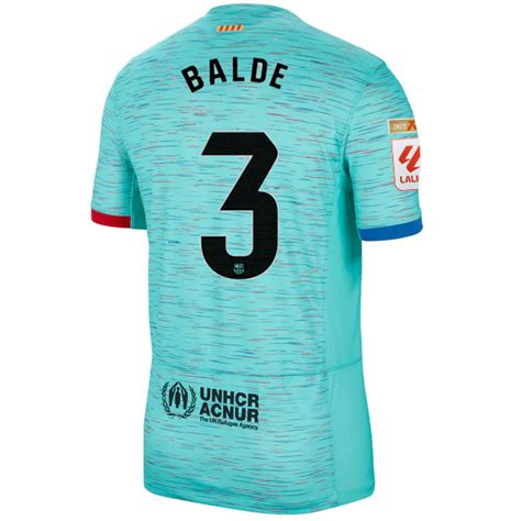 Nike Barcelona Alejandro Balde Third Jersey w/ La Liga Champion Patche ...