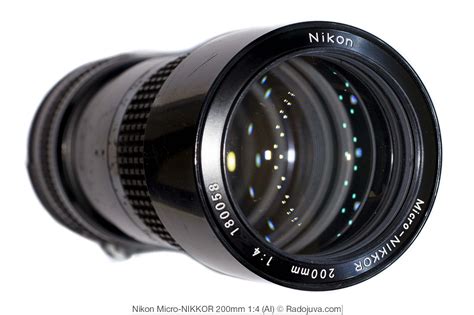 Nikon Micro-NIKKOR 200mm 1: 4 (AI). Review from the reader Radozhiva ...