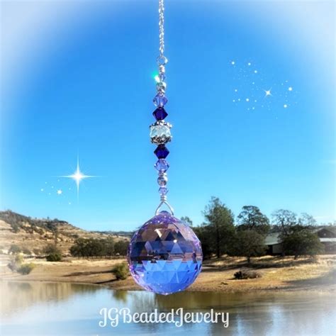 Violet Purple Prism Swarovski Crystal Suncatcher Jgbeads Crystal