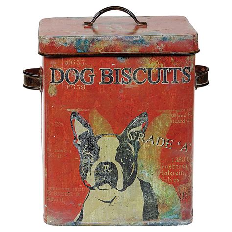 3r Studios Vintage Dog Biscuit Tin With Lid