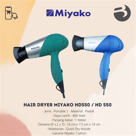 Jual Hair Dryer Miyako Hd Hd Pengering Rambut Shopee Indonesia