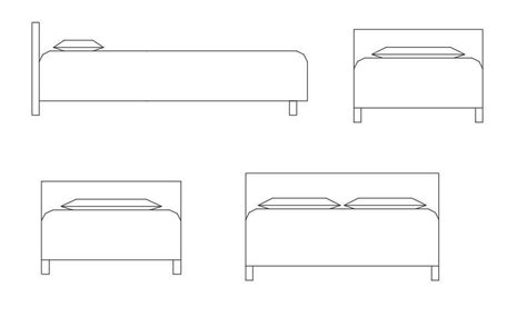 Simple Bed Elevation Design Free Cad Blocks Dwg File Cadbull