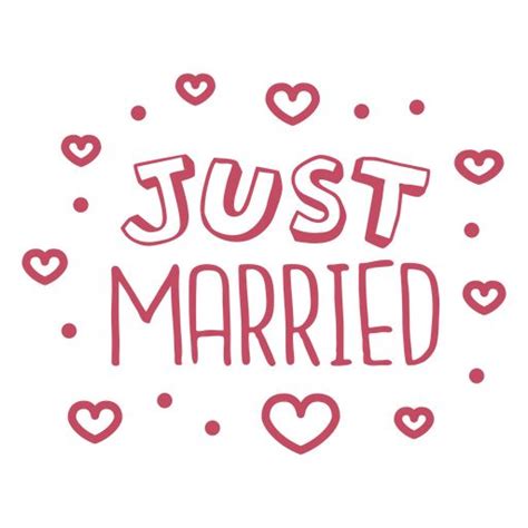 Just Married Hearts Love Sign Png Design Just Married Flyer Design