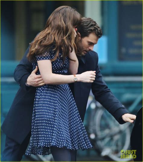 Jamie Dornan Consoles Dakota Johnson On Fifty Shades Darker Set