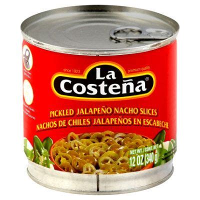 La Costena Jalapeno Nacho Slices Pickled Can 12 Oz Nachos Pickled