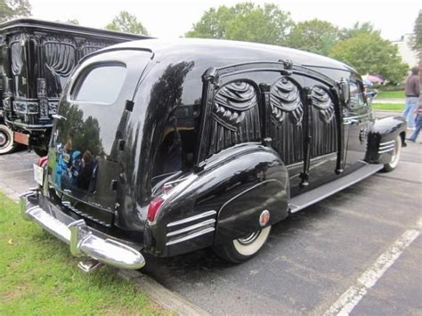 A 1949 1952 Oldsmobile Hearse Note The Side View Drapes Hearse